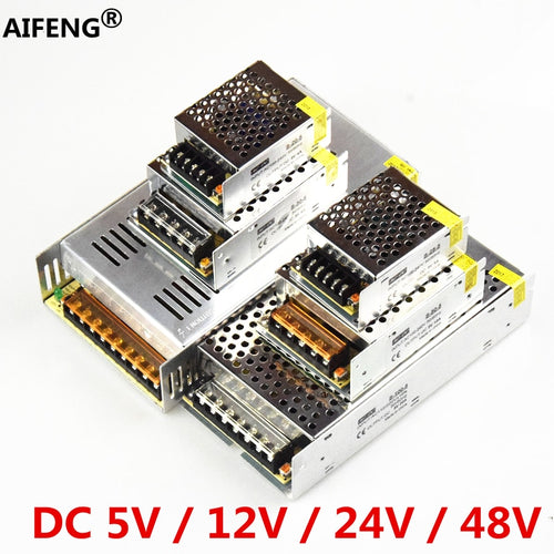 AIFENG switching power supply 110V/ 220V to 5V 12V 24V 48V led power supply CCTV / LED Strip  AC to DC source power Adapter