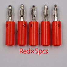 Load image into Gallery viewer, 10pcsAudio Speaker Screw Banana Gold Plate Plugs Connectors 4mm IN STOCK FREE SHIPPING Black Red Facotry Online Wholesale Golden